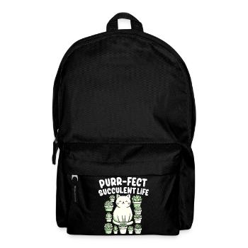Plante Drôle Succulente Cactus Chat - Sac à dos - noir - Devant