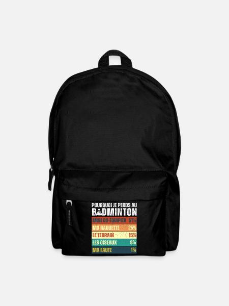 Warum ich bei Badminton Vintage Humor verliere - Rucksack - Schwarz