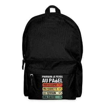 Why I Lose at Padel Humor Vintage Gift - Backpack - black - Front