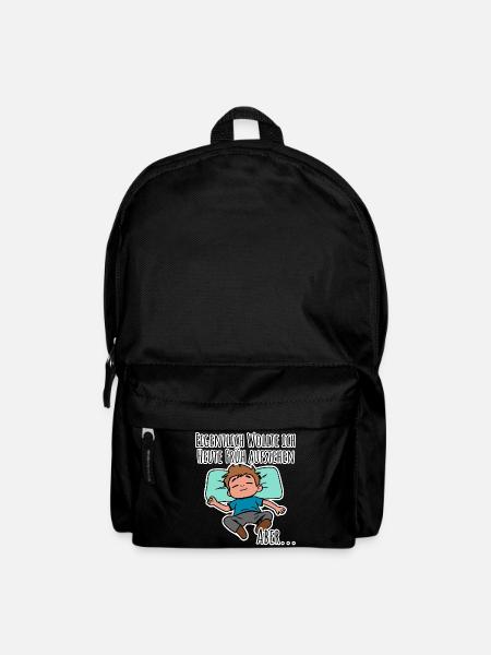 Morning grouch? Get up early or laze around? - Backpack - black
