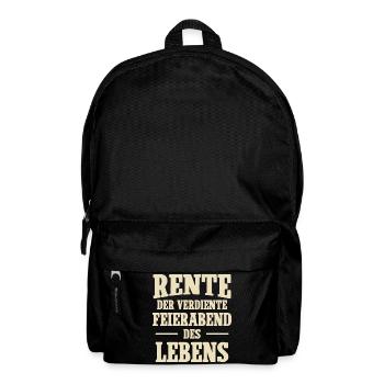 Pension the well-deserved end of life - Backpack - black - Front