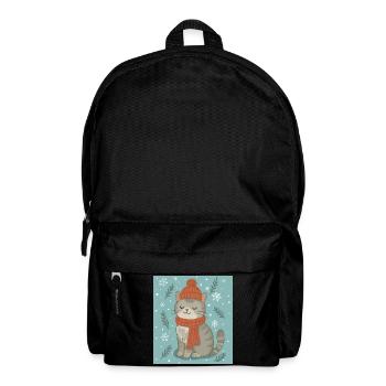 Cozy Winter Cat - Rucksack - Schwarz - Vorne