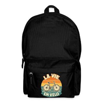 Retro T-Shirt La Vie En Vélo The Perfect Gift - Backpack - black - Front