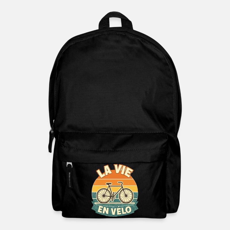 Retro-T-Shirt La Vie En Vélo Das perfekte Geschenk - Rucksack - Schwarz