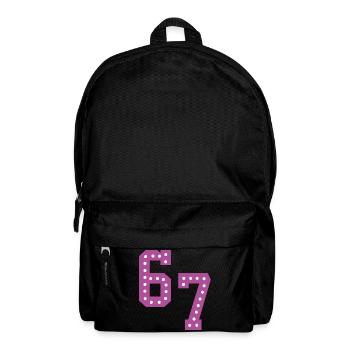 6 7 – Trendy minimalist text design, - Backpack - black - Front