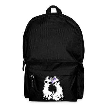 2 Llamas Couple In Love Cool Sunglasses Sitting - Backpack - black - Front