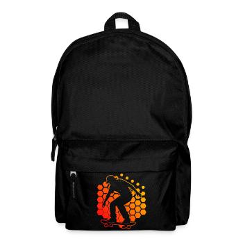 Funny skater motif - Backpack - black - Front