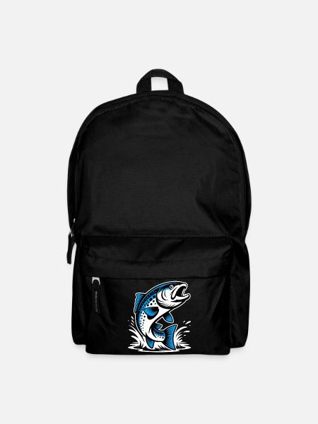 Springende Forelle - Rucksack - Schwarz