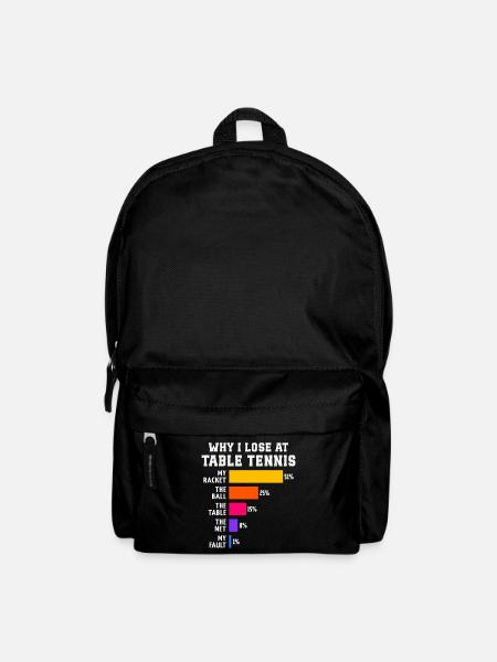 table tennis why i lose at table tennis - Backpack - black