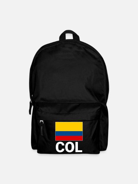 Drapeau de la Colombie avec l’abréviation COL - Sac à dos - noir
