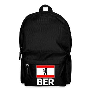 Drapeau de Berlin avec abréviation BER - Sac à dos - noir - Devant