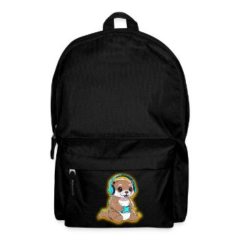 Petite Loutre Gamer - jaune - Sac à dos - noir - Devant