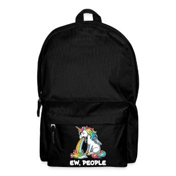 Rainbow Unicorn Spits Rainbow - Backpack - black - Front