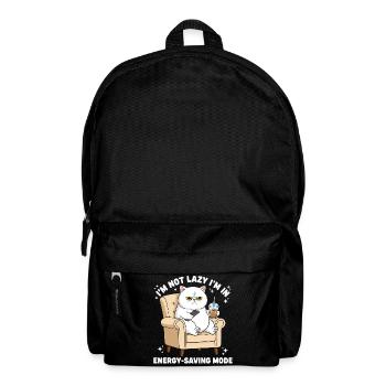 Cat energy saving mode - Backpack - black - Front