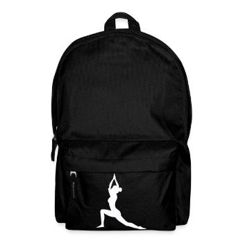 Posture de yoga Silhouette Équilibre de la force - Sac à dos - noir - Devant