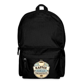 Kaffee macht mich funktionsstüchtig - Rucksack - Schwarz - Vorne