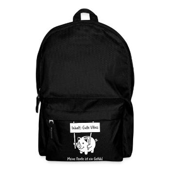 Meine Rente ist ein Gefühl. - Rucksack - Schwarz - Vorne