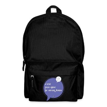 Ein lila Kreis Abbildung mit französischer Spruch - Rucksack - Schwarz - Vorne