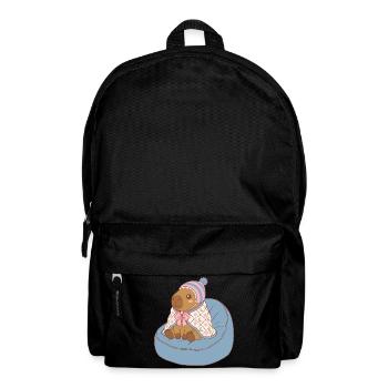 Cuddle Capybara Moonstar-Decke – Kawaii-Design - Rucksack - Schwarz - Vorne