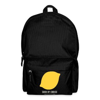 Sour by Choice Zitronen-Logo - Rucksack - Schwarz - Vorne