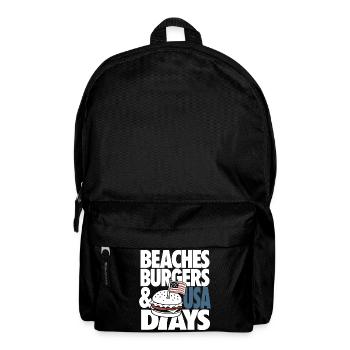 Beaches Burgers USA Days Design - Backpack - black - Front