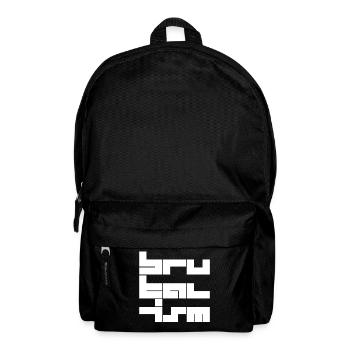 Brutalism Block Typography - Backpack - black - Front