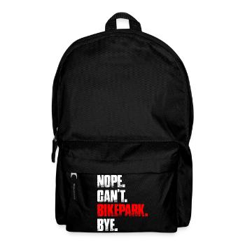 Nope can't bikepark bike mountain bike downhill - Backpack - black - Front