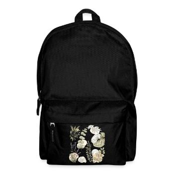 Natürliche Aquarellbotanik - Rucksack - Schwarz - Vorne
