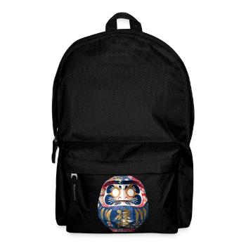 Bunter Daruma mit Blumenmuster Origami Daruma - Rucksack - Schwarz - Vorne
