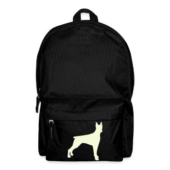 Hundesilhouette im Minimalstil - Rucksack - Schwarz - Vorne