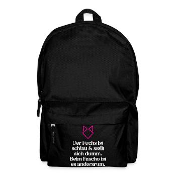 ZEICHEN SETZEN GEGEN RECHTS (Vintage) FCK NZS - Rucksack - Schwarz - Vorne