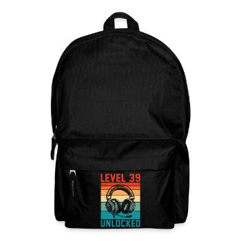 39. Geburtstag Level 39 unlocked - Rucksack - Schwarz - Vorne