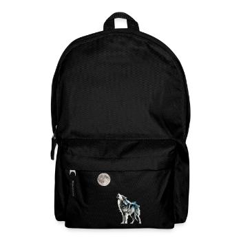 Mond ,Wolf - Rucksack - Schwarz - Vorne