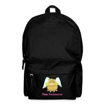 Weihnachtsengerl Meerschweinchen  - Rucksack - Schwarz - Vorne