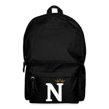 N Monogramm mit Krone - Rucksack - Schwarz - Vorne