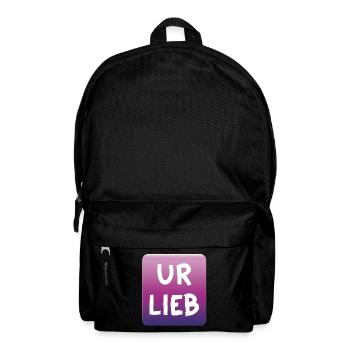UR LIEB – Spruch mit österreichischem Charme, Wien - Rucksack - Schwarz - Vorne