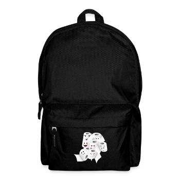 Papier toilette. Beaucoup. Virus. Gardez l'humour - Sac à dos - noir - Devant