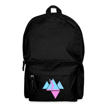 Unicycle UNICYCLE-Girl Unicycling StreetArt - Backpack - black - Front