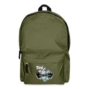 Tyrol with mountains, the Loyalty of the Alps to the province of Tyrol - Backpack - olive green - Front