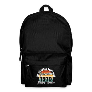 Cadeau Les légendes sont nées en Décembre 1970 - Sac à dos - noir - Devant