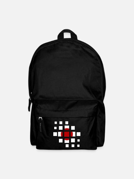 Japan Flag Used Look Nihon Japanese Flag - Backpack - black