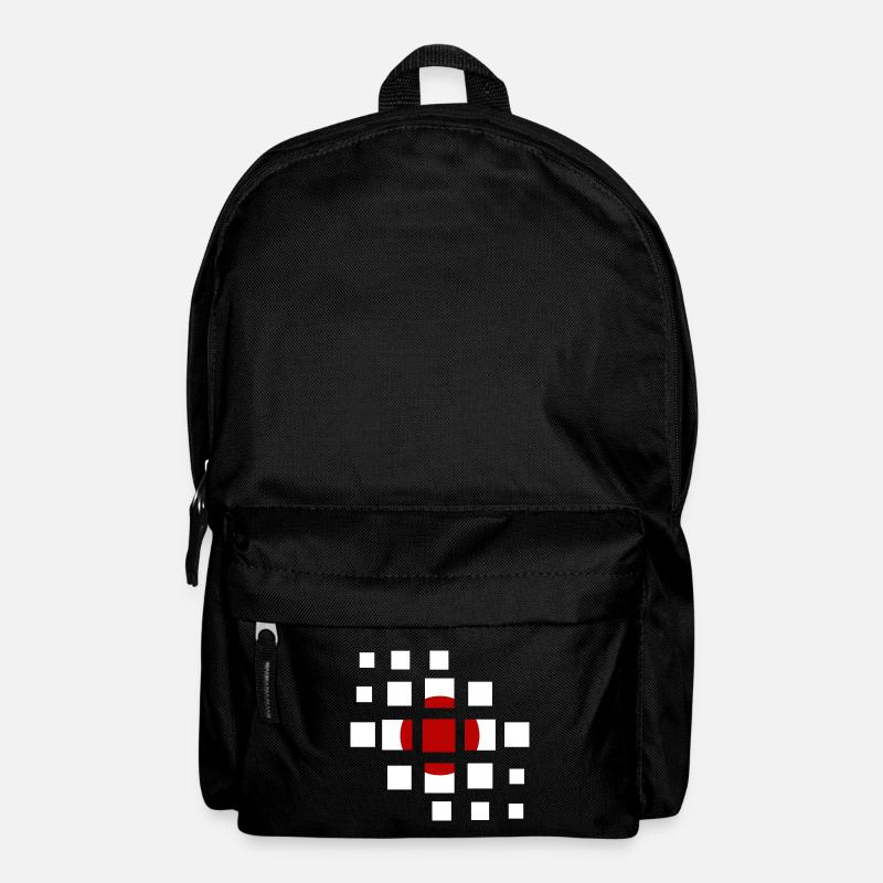 Japan Flag Used Look Nihon Japanese Flag - Backpack - black