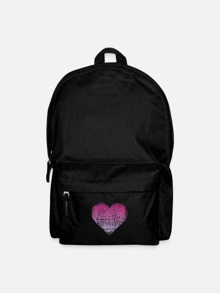 pink heart pinkes Herz - Rucksack - Schwarz