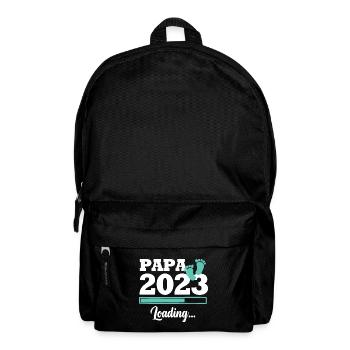 Papa 2023 wird geladen - Rucksack - Schwarz - Vorne