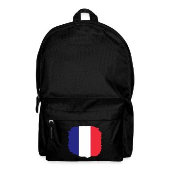 Frankreich Flagge Used Look Französische Fahne - Rucksack - Schwarz - Vorne