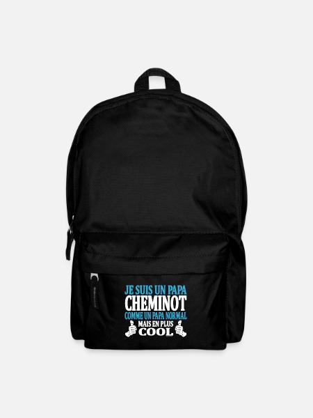 Je suis un papa cheminot - Sac à dos - noir