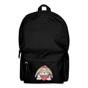 with glasses Rockabilly gift cute - Backpack - black - Front