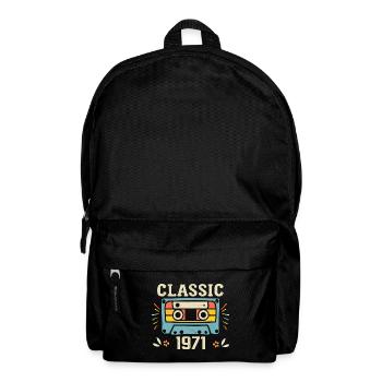 Vintage 1971 Retro Birthday Cassette 1971 - Backpack - black - Front