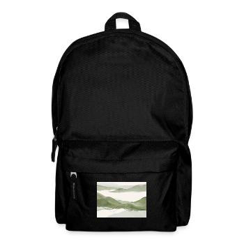 Sage Abstract Landscape - Backpack - black - Front