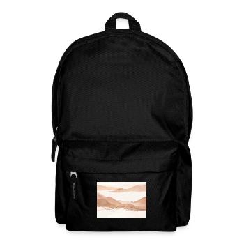 Blush Abstract Landscape - Backpack - black - Front